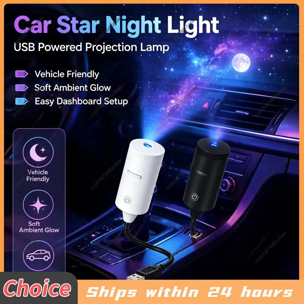 Portable Night Light Changeable Patterns & Flexible Galaxy Ambient Projector Lamp for Home Living Room Bedroom Decoration