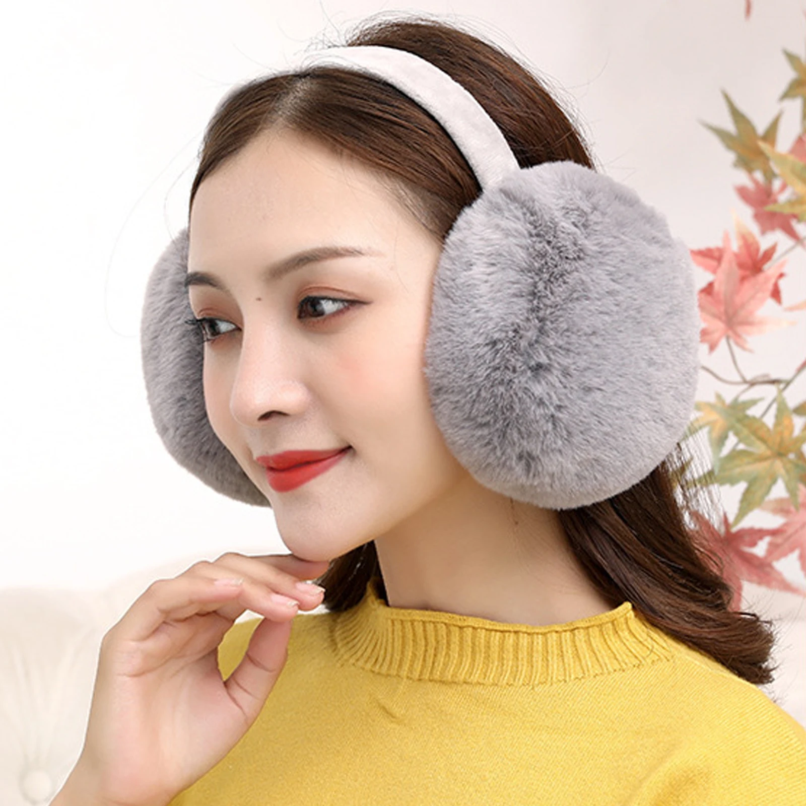 

Winter Ear Muffs Earmuffs Covers Cold Weather Headb for Women Grey Lightweight Durable Practical Long Lasting Use Perfect Winter