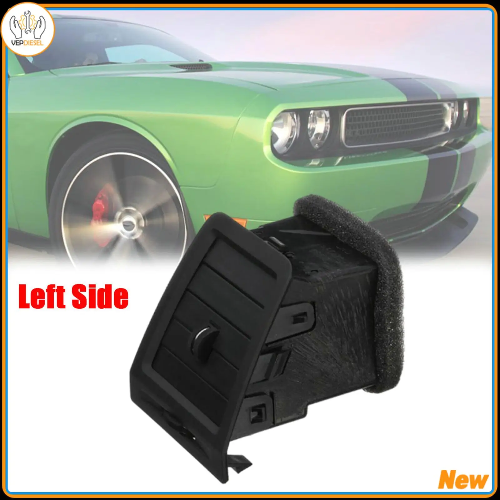 

2Pcs LH+RH Dashboard Air A/C Vent 1QL40XDVAA 1QL41XDVAA For Dodge Challenger 2008-2014 Auto Parts