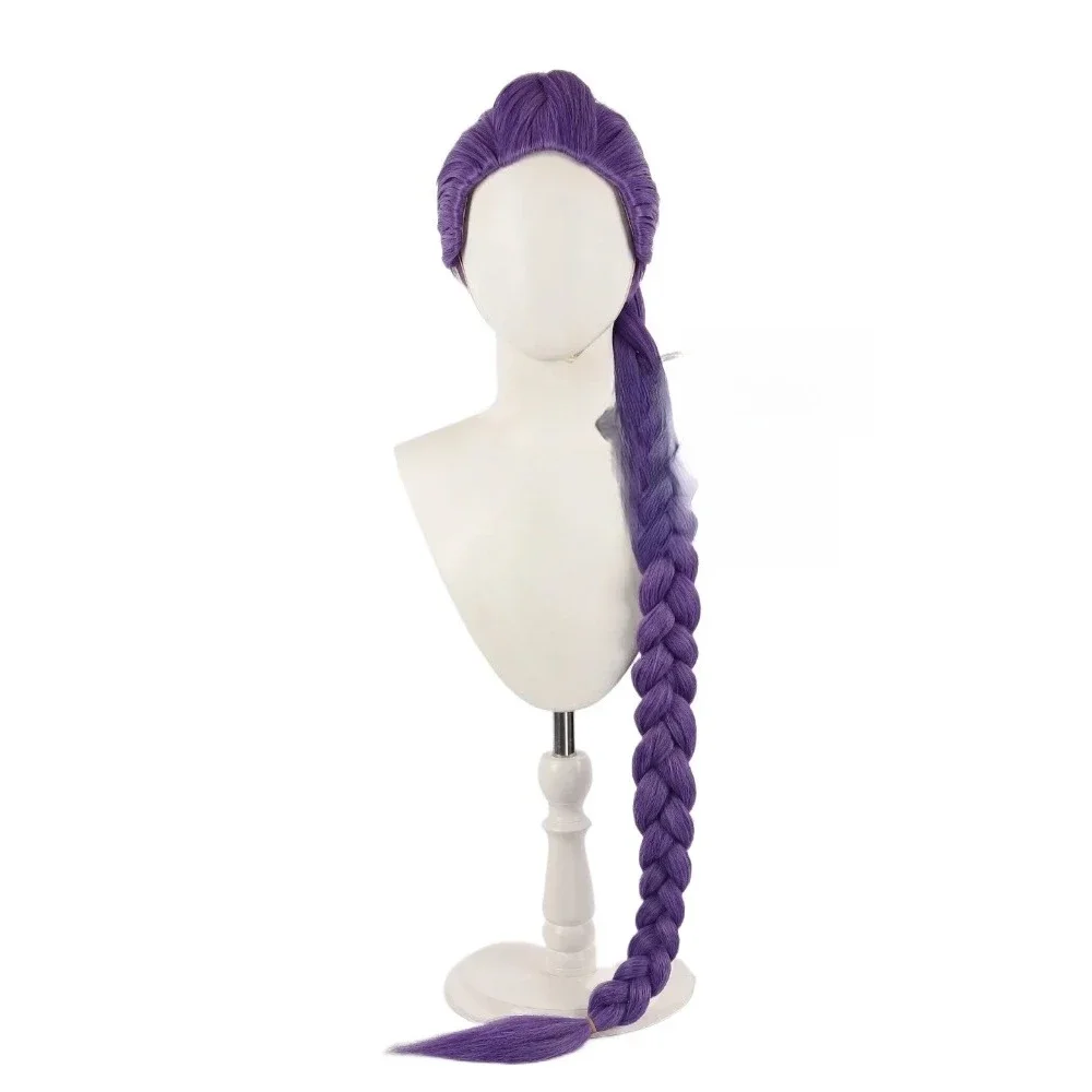 Película Kpop Cosplay peluca Rumi Demon Hunters Color púrpura pelo largo pelucas sintéticas resistentes al calor accesorios de carnaval