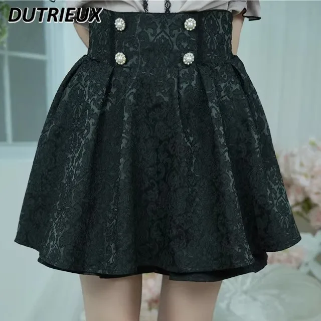 

Japanese Original Single New Mine Series Mass-produced Sweet Cute Girls Short Skirt Versatile High Waist Jacquard A-line Skirts