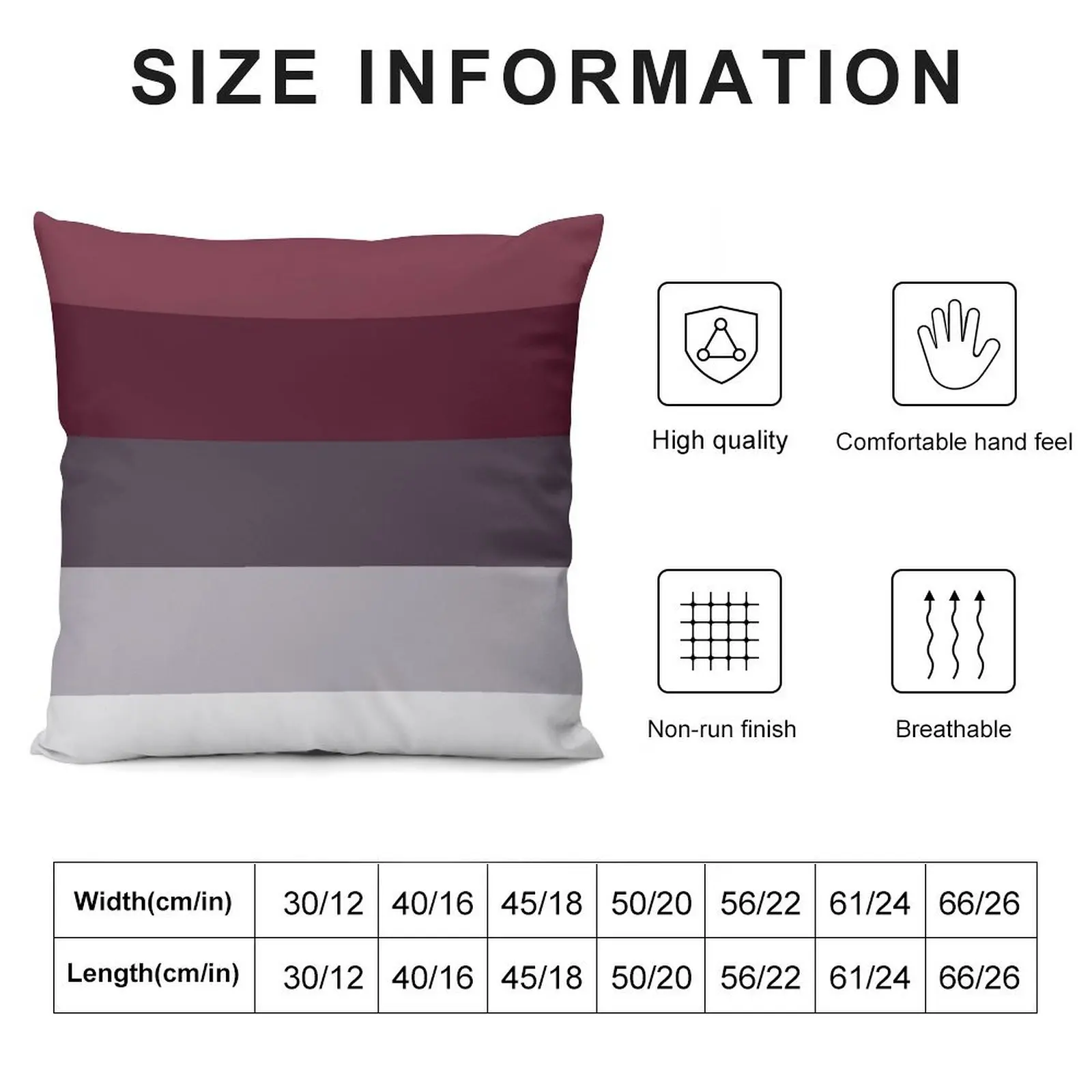 Preppy Trendy Winter Colors Ombre Grey Burgundy red plum stripes Throw Pillow Christmas Covers pillow