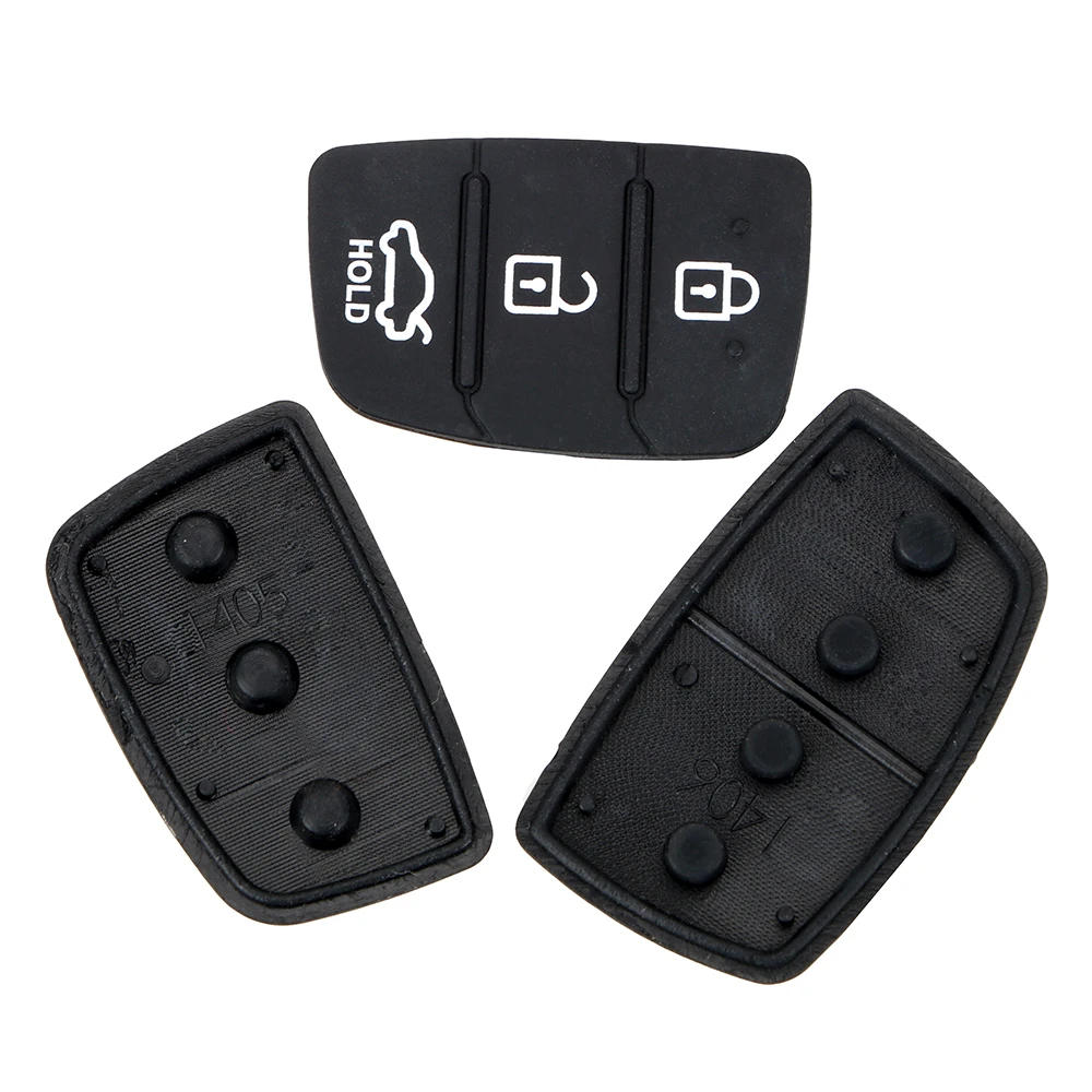 Remote Key Case Cover Auto Replacement Parts 3 4 Buttons Car Key Rubber Button Pad Car Key Shell For Hyundai Ix35 Ix45 1pc