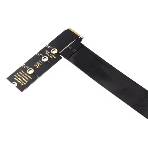 Extension Cable Riser Card Dual Protocol PCIE4.0 M.2 M Key NVME SSD Adapter for 2230 2242 2260 2280 M.2 PCI-e / M2 NGFF SATA SSD