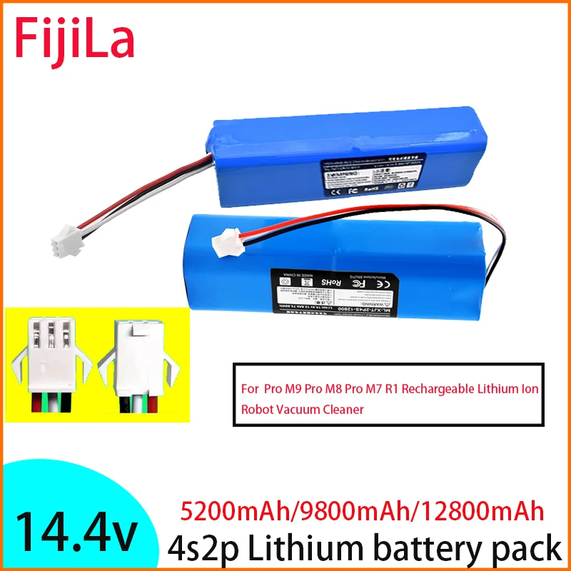 High Capacity Battery Pack for S9 Robot Vacuum Cleaner 12800mAh Parts and Accessories