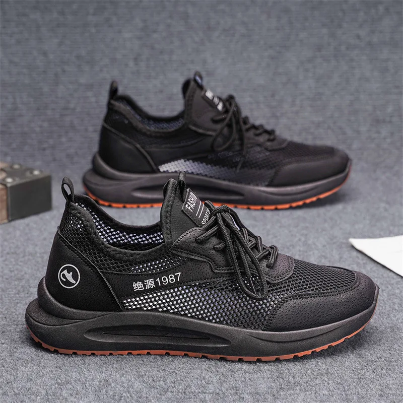 Men's Sneakers Summer Mesh Breathable Casual Shoes Trendy Lace-up Soft-soled Running Shoes for Men 2025 Luxury New Tennis Shoes