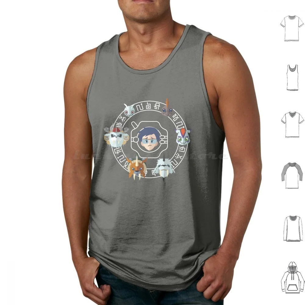 Digital Reliability Tank Tops Vest Sleeveless Seal Viking Sealion Japan Anime Nostalgia