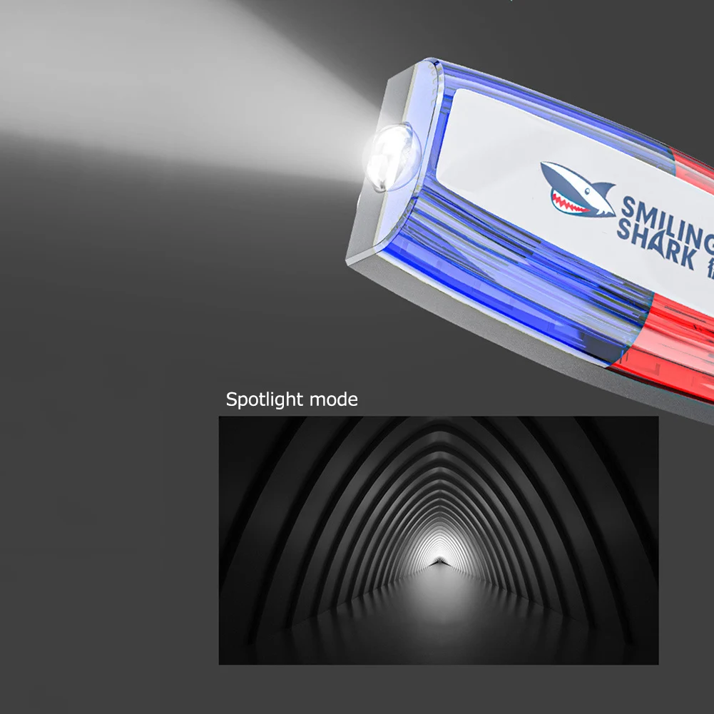 متعددة الوظائف مشاعل قابلة للشحن صغيرة أحمر أزرق تحذير السلامة الشعلة مقاوم للماء USB شحن لدورية عامل الصرف الصحي