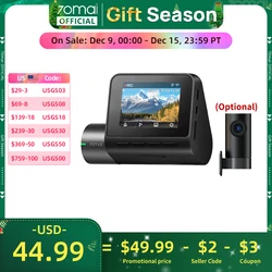 Global 70mai Dash Cam A200 Dual-channel Record 1080P HDR 2'' IPS Screen 24H Parking Monitor 70mai Car DVR A200 WIFI APP 130° FOV