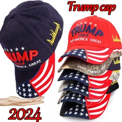 2024 Baseball Cap for Trump Embroidery Cap USA Flag Baseball Caps Donald  Keep America Great 3D Letter Embroidery President Hat