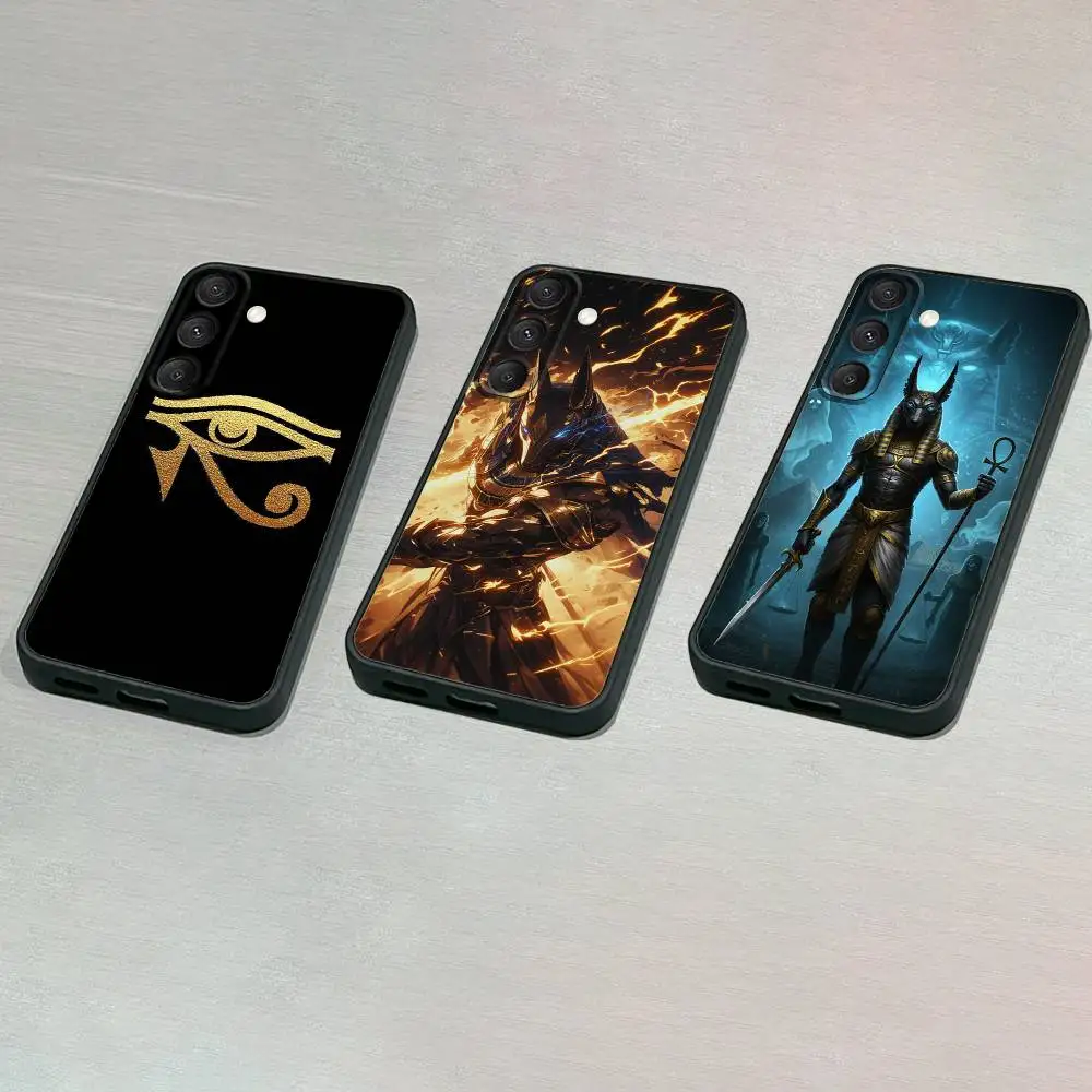 

A-Anubis E-Egyptian-s God Phone Case For Samsung S25,S24,S23,S22,S21,S20,S10,Ultra,Plus,Lite,FE,Soft Silicone Black Cover