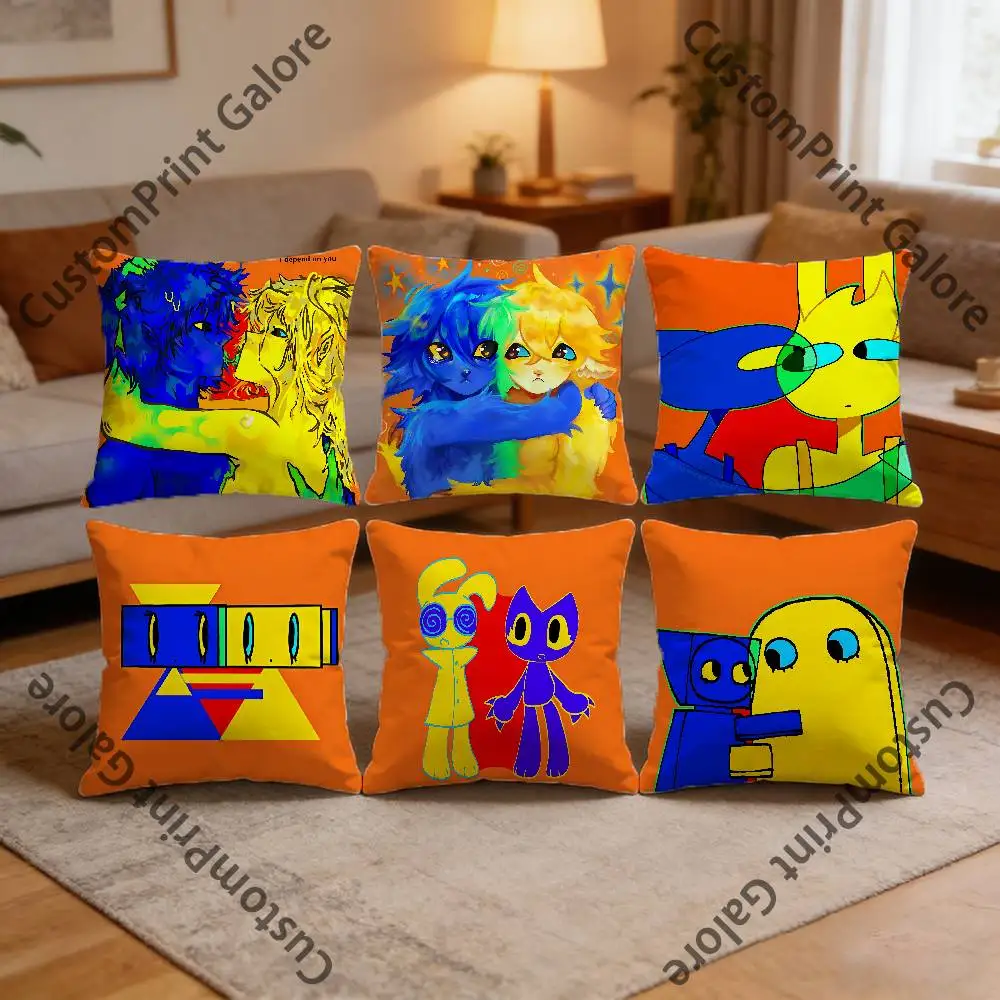 

I D-Depend on you HD Print Square Pillow Cover Polyester Lightweight Customizable for Home Office Sofa Decor