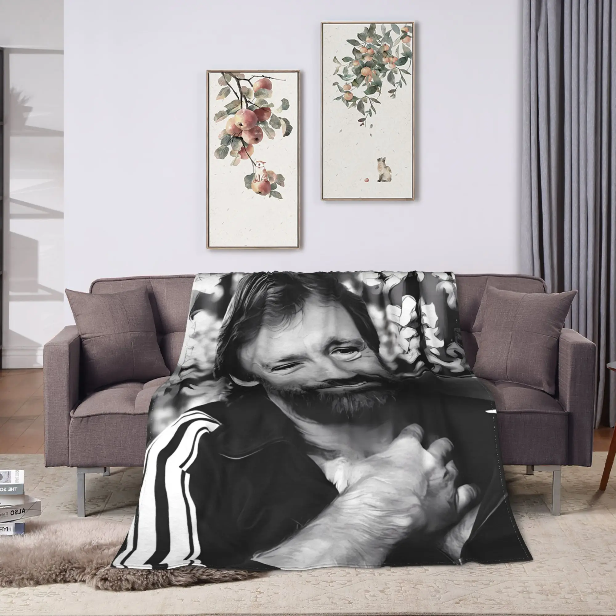 Black And White Chuck Norris Blankets  Camping Flannel Throw Blanket For Living Room Warm Soft Customized Quality Bedspread Gift