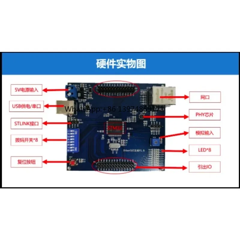 EtherCAT Master Station Development Board Learning Board Soem STM32 Low Cost Master Station