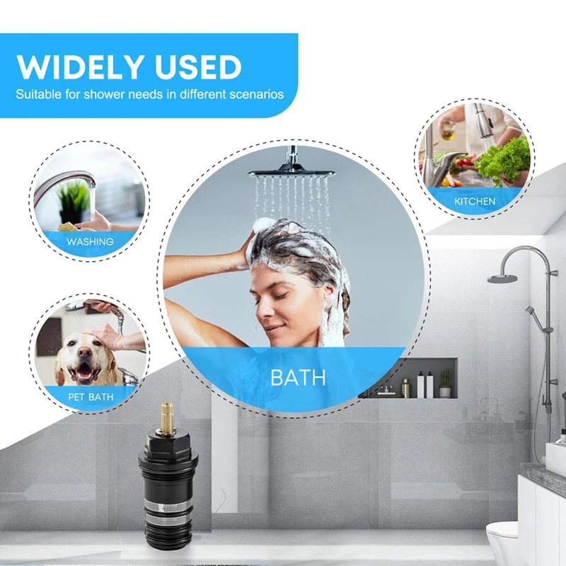 AT51- 94282000   Válvula de cartucho termostática de 3/4 pulgadas, se adapta a rellenos de bañera termostáticos de dos orificios y tres orificios, para Hansgrohe