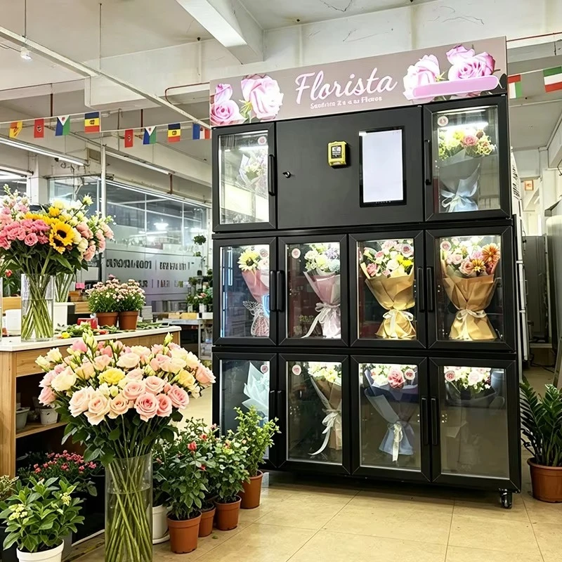 Flower Vending Machine, 24‑Hour Unattended Flower Sales, Smart Automatic Lifting Delivery, Low Labor Cost For Commercial Retail
