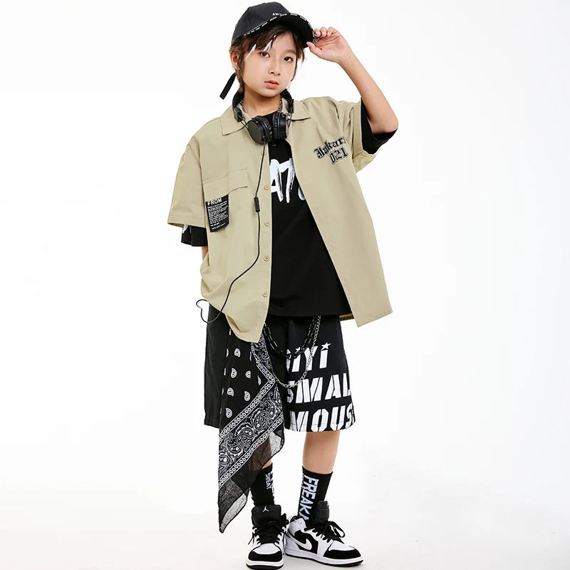 Street Dance Hip Hop Dance Team Prestaties Jazzdans Kostuum Praktijk Pak Nieuwe Jongens Dans Podium Kleding Kinderen Pak DN20449
