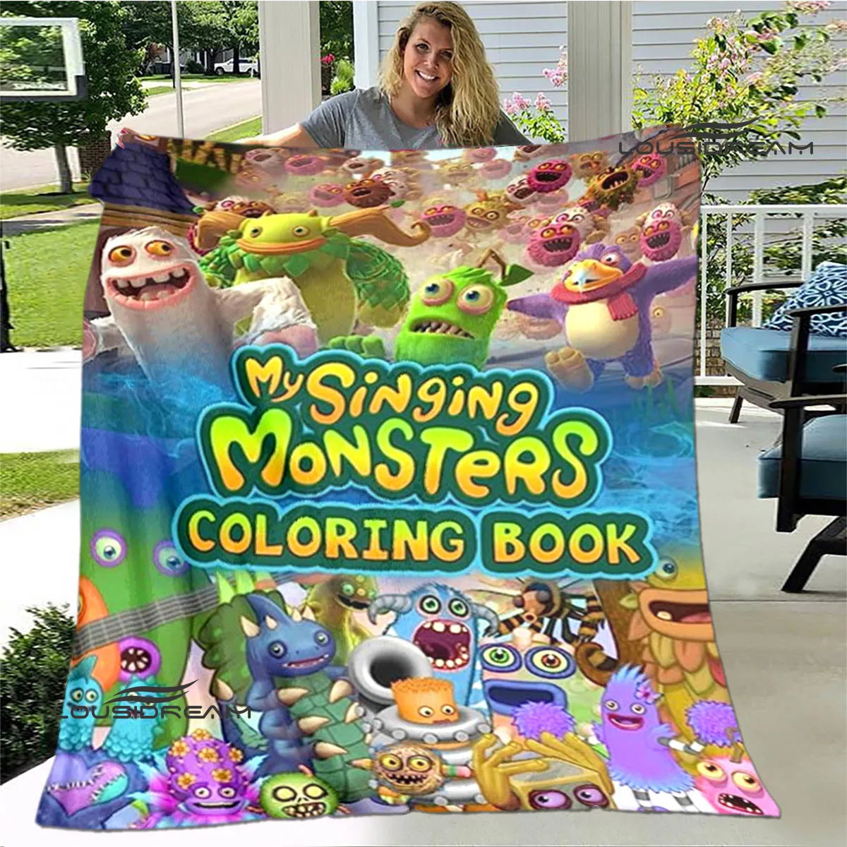 Game My Singing Monsters printed blanket Flange Warm blanket picnic blanket Soft and comfortable blanket Birthday Gift