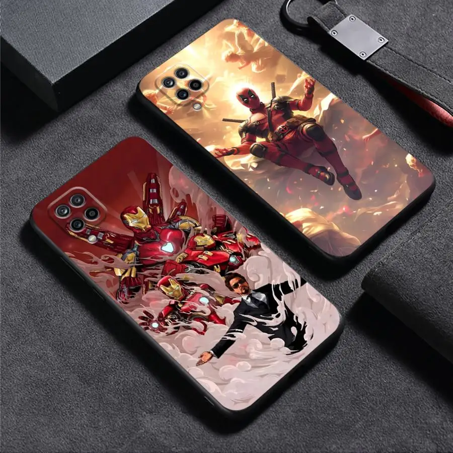 

Чехол для Samsung Galaxy A10 A12 A04 A06 A30 A15 A50 A20 A13 A40 A16 A03 A05 A70 Черный Мягкий чехол для телефона Marvel Iron Man