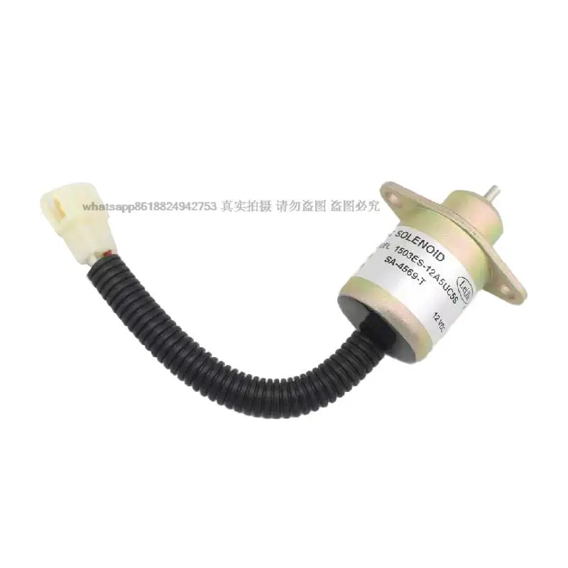 

SA-4569 Excavator Flameout Switch 1503ES-12A5UC5S Fuel Shut Off Solenoid Valve D1005 V1205 V1305 Compatible Diesel Engines