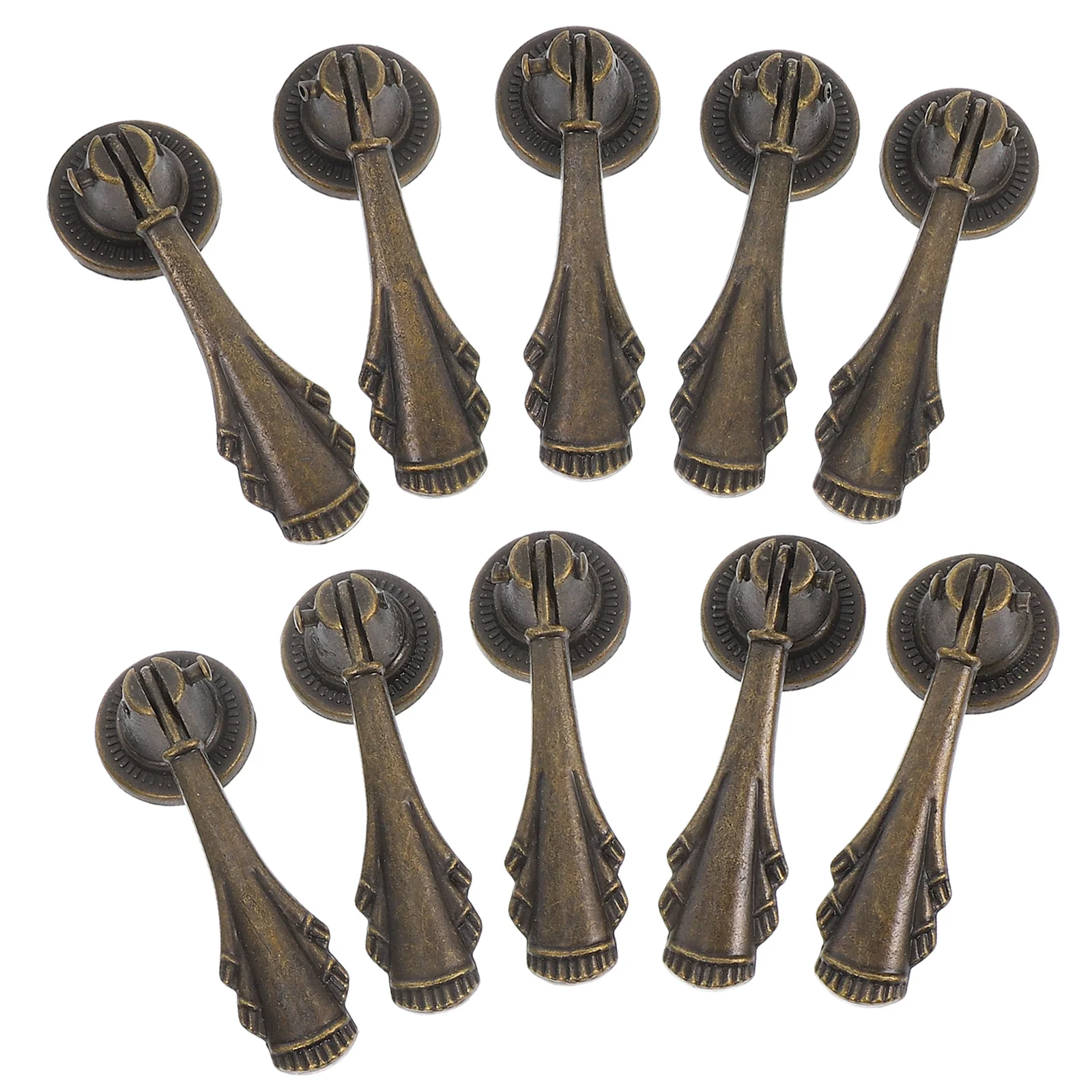 

10pcs Drawer Pulls Single Hole Vintage Cabinet Knobs Retro Metal Handles For Kitchen Bathroom Dresser Furniture Hardware Pendant