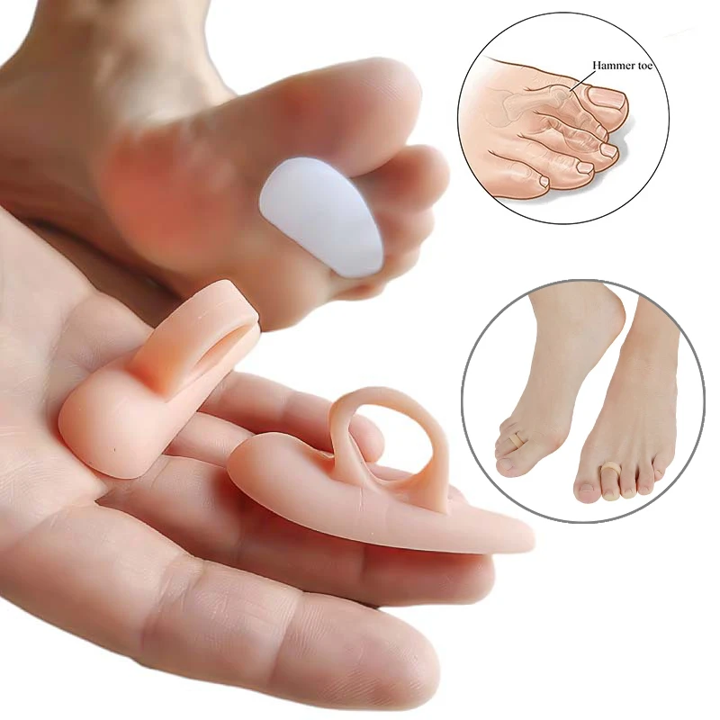 

50pieces=25pairs Silicone Overlapping Foot Care Tools Gel Hammer Toe Straightener Protector Corrector Pedicure Splitter Orthosis