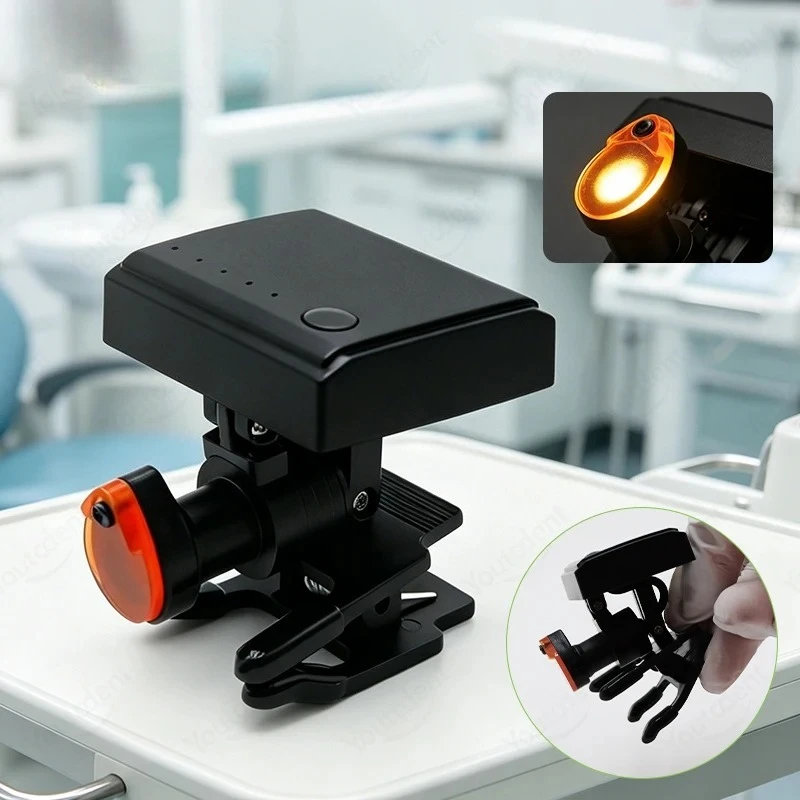 Rechargeable Portable LED Dental Head Light Black Adjustable Headlamp for Dentist Surgery Matching Binocular Magnifying Loupes
