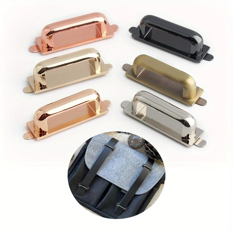 12PCS Metal Arch Bridge Handle with Spacer Hardware Accessories Shoulder Bag Side Buckle Clip Crafts Belt Loop Chain Connector