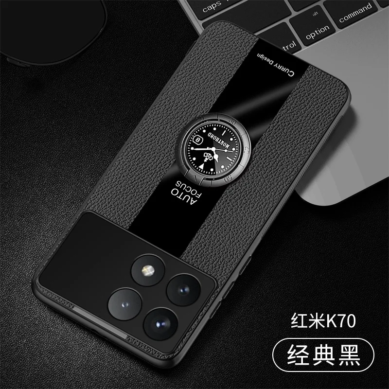 Per POCO X6 Pro custodia supporto magnetico Cover per telefono per Xiaomi POCO X6 X5 pro Funda Luxury PU Leather Ring Capa paraurti antiurto