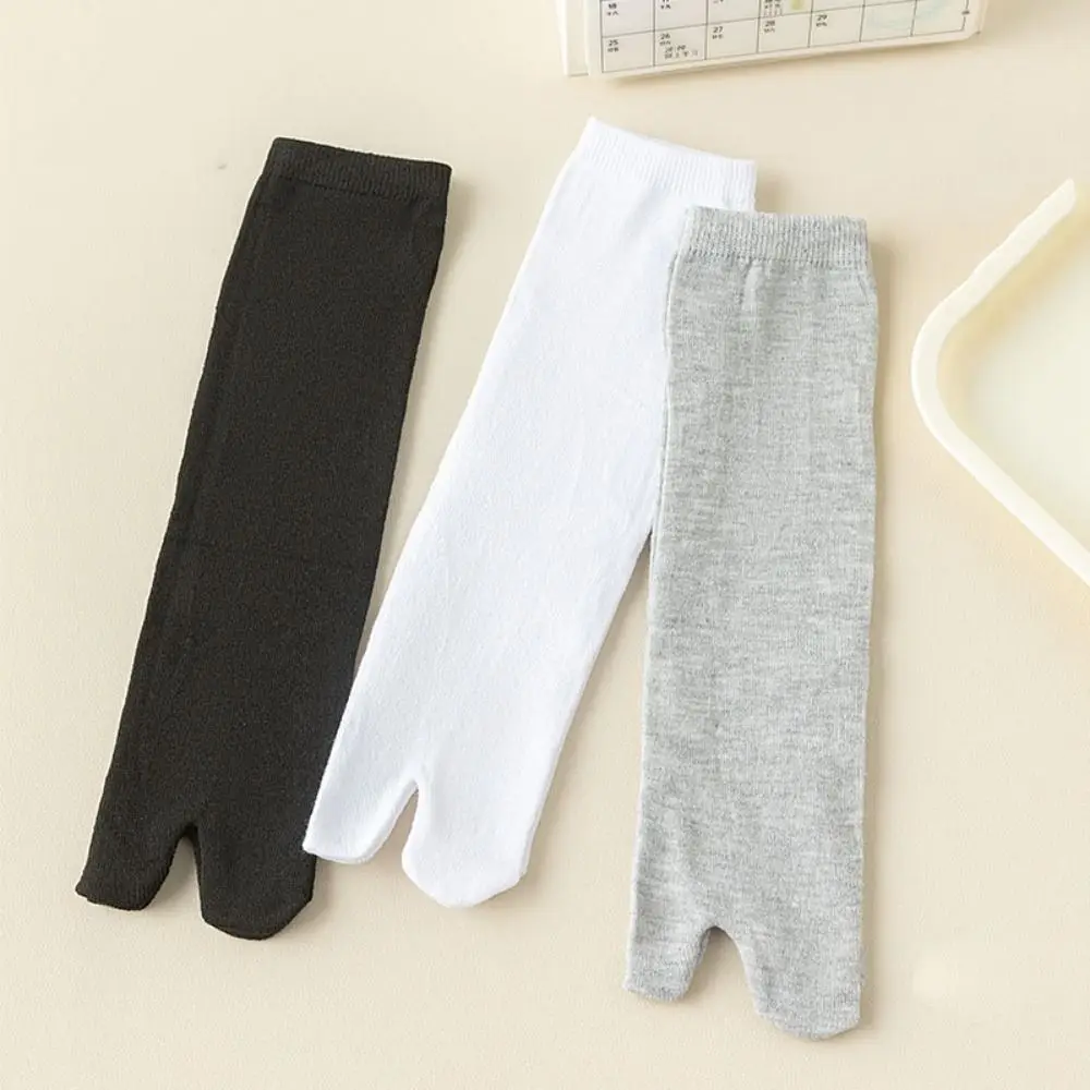 3 pares de cómodas chanclas a media pantorrilla, calcetines tobilleros finos, calcetines de dos dedos, calcetines de tubo transpirables de Color sólido, deportes para mujer