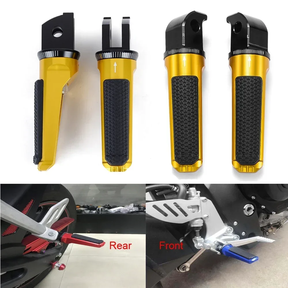 Motorcycle Rear Front Footpeg Footrests Foot Pegs for Yamaha MT-07 MT07 2014-2016 MT-09 MT09 2013-2019 XSR700 17-19 XSR900 FZ6