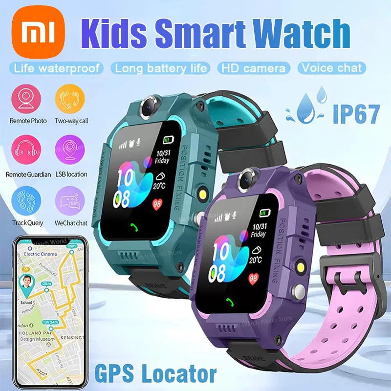 Xiaomi Kids 4G Smart Watch SOS GPS Location Sim Card Call Camera Child SmartWatch Camera Waterproof Watch Gift For IOS Android