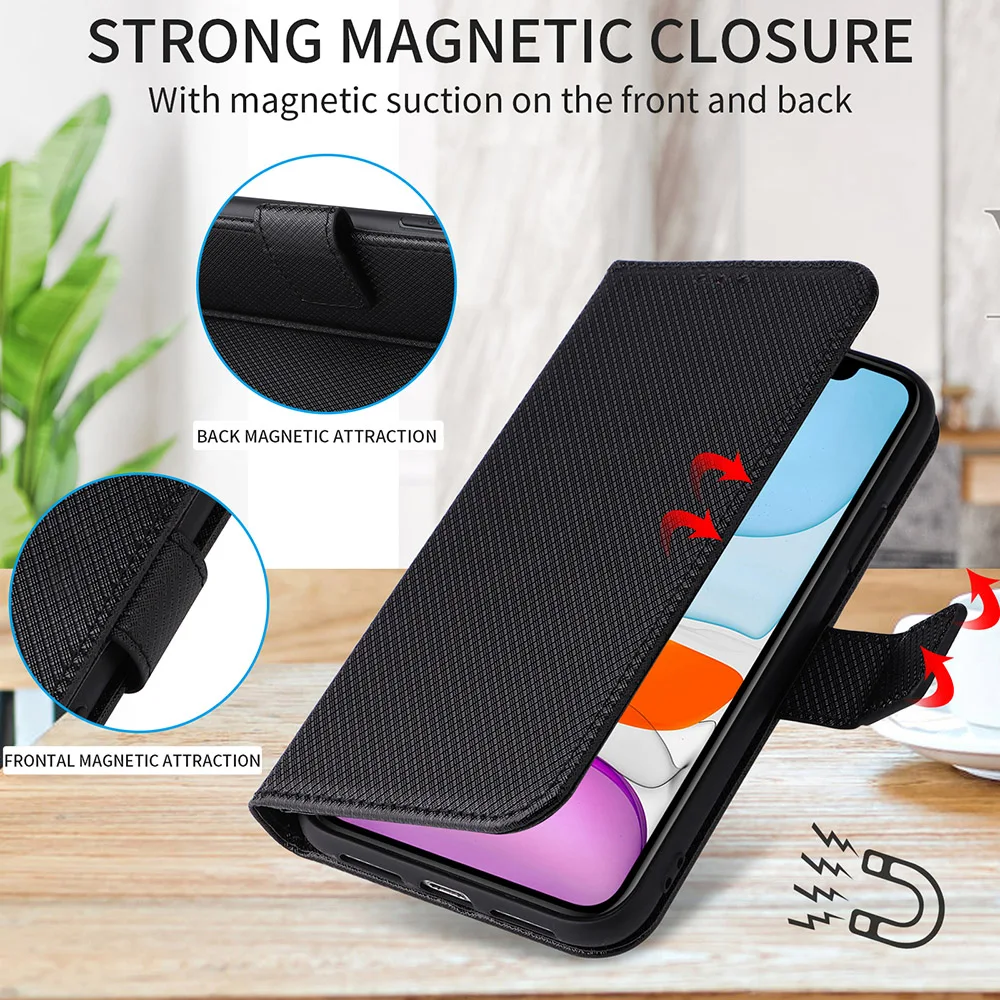 حافظة جلدية غطاء وقائي لهاتف OPPO Reno 13 5G غطاء حامل قابل للطي لهاتف OPPO Reno 13 Pro 5G محفظة بطاقة حامل الهاتف Coque