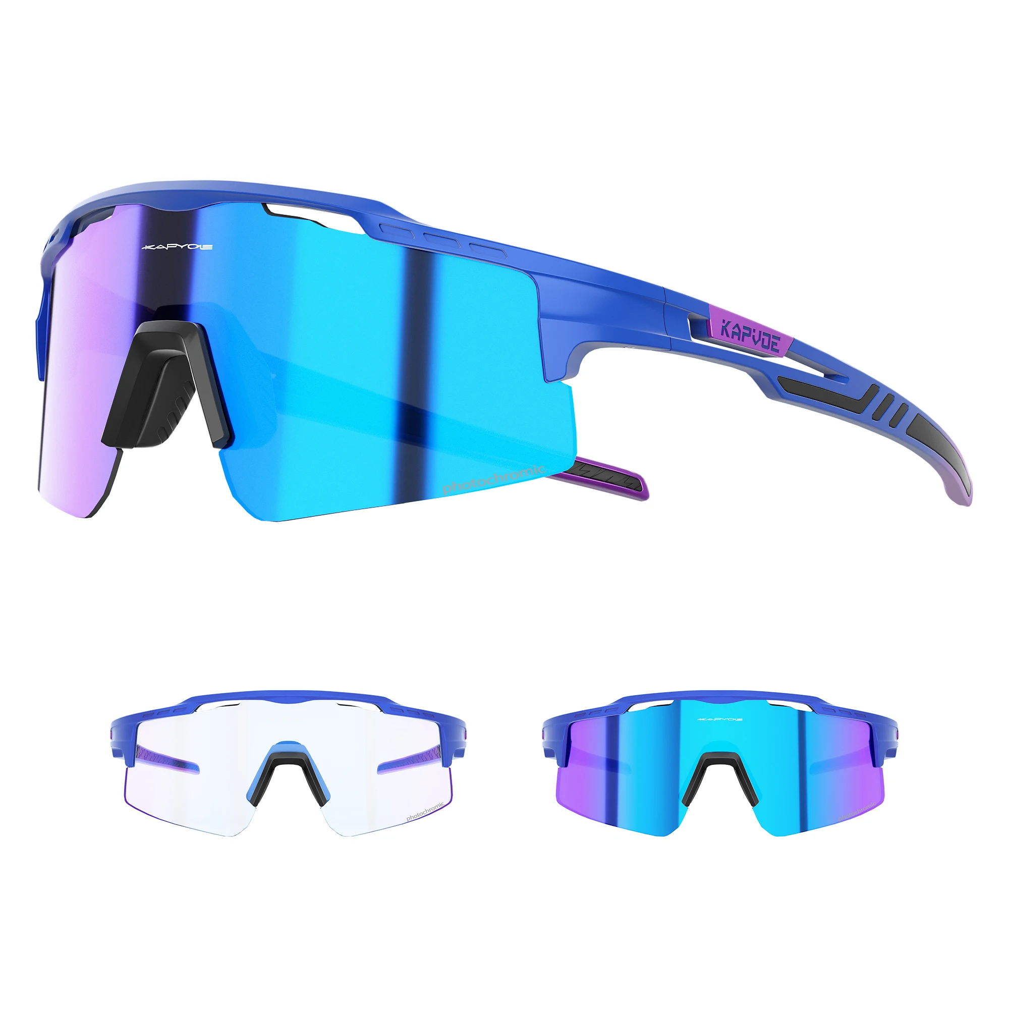 Kapvoe Outdoor Photochrome Fahrrad Sport Brille Männer Frauen Rennrad Sonnenbrille UV400 MTB Radfahren Eyewea Schutzbrillen