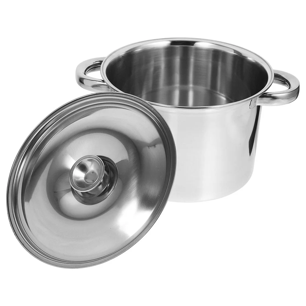 

Covered Stockpot Saucepan Cookware Stainless Steel Stewing Large Soup Boiling Kitchen Brine Skillet