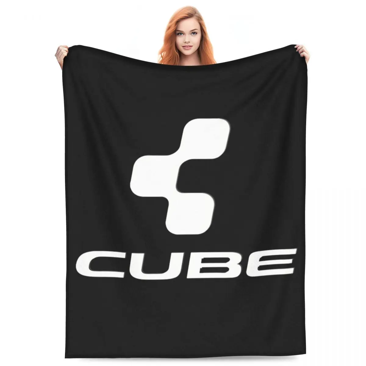 Cube Cycling Mtb Mountain Bike Blankets Flannel Sofa Throw Blanket Portable for Couch Bedding Throws Bedspread Quilt