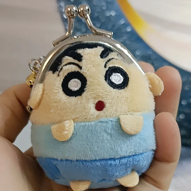 

Kawaii Crayon Shin Chan Coin Purse Portable New Anime Cartoon Plush Small Bag Pendant Mini Carry-On Surprise Gifts for Girls