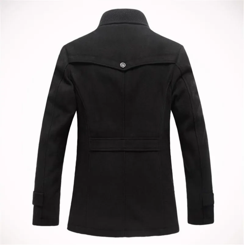 Winter Wool Coat Men Business jacket Casual Slim Mens Overcoat Wool Blends Coats Thick warm male