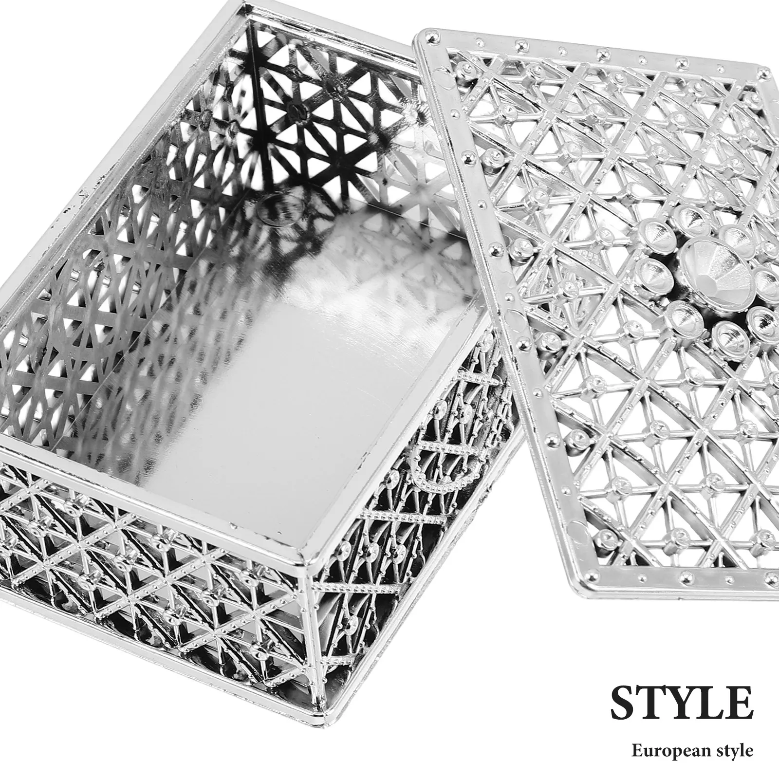 12Pcs European Creative Candy Box Vintage Gold Rectangular Small Jewelry Organizer Treasure Chest Decorative Party Box