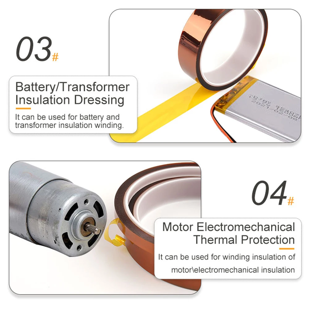 33 メートルカプトンテープゴールド高温熱 BGA テープ 5/10/20/30/40 ミリメートル幅ポリイミド粘着絶縁テープボード保護