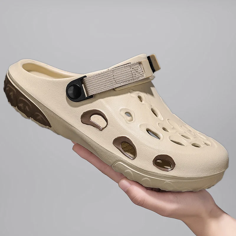 

Летние легкие мужские сабо, резиновые тапочки, пляжные сандалии, садовая обувь, обувь для дождевой воды, Zuecos Hombre Cholas, мужские сабо