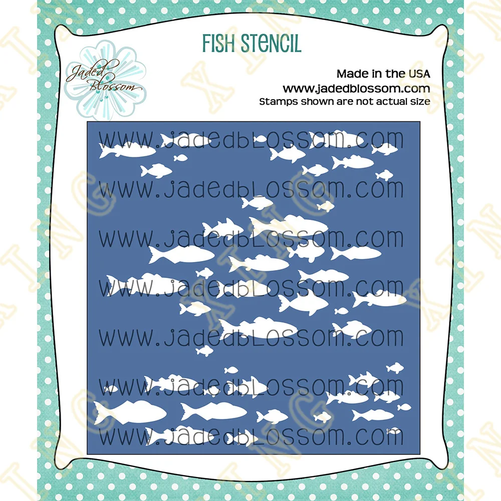 New Fish Stencil Decor DIY Layering Stencils Graphics Painting Scrapbooking Stamp Ornament Album Embossed Template Reusable