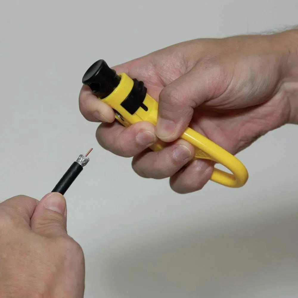 Complete Coax Cable Tool Kit with Tester, Stripper and F Connectors for Easy Installation