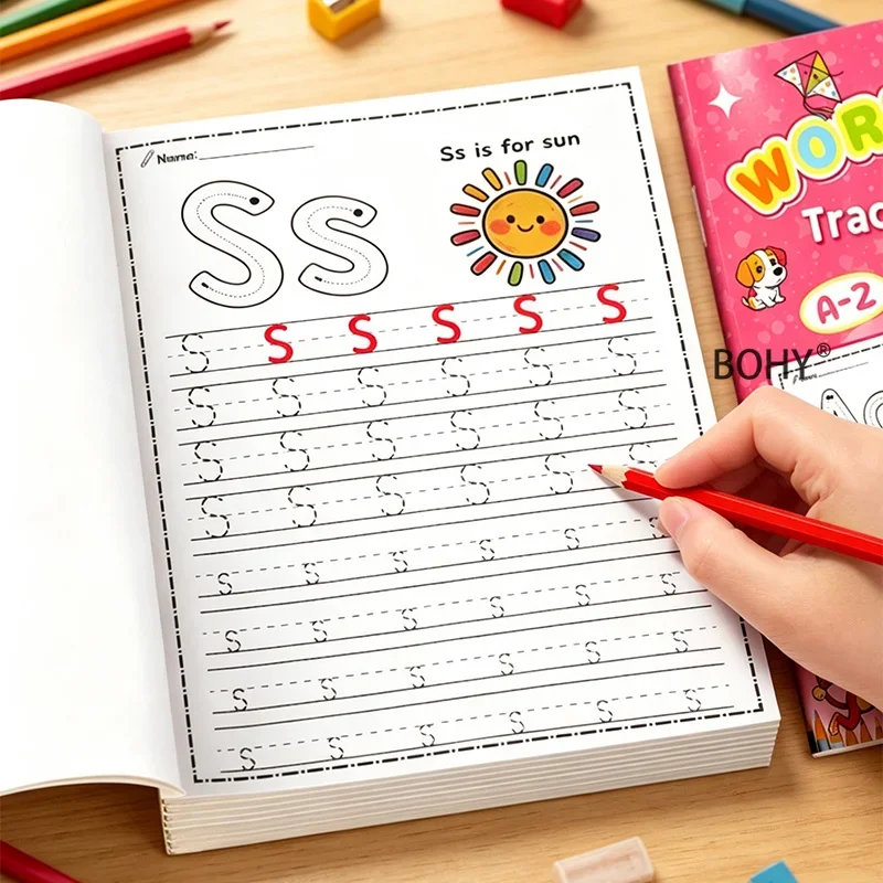 1 English Writing Training Homework Book for A-Z, 32 Pages of Exquisite Pages, Suitable for English Introductory Enlightenment