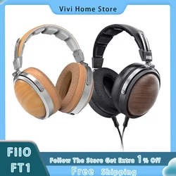 Pré venda fiio ft1 bandana fechado dinâmico tigela de madeira fone de ouvido hi-fi monitor de alta fidelidade personalizado música fone de ouvido de jogos de computador