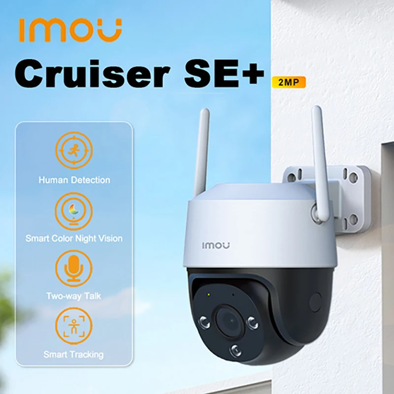 IMOU Cruiser SE+ 2MP Outdoor Wi-Fi Camera AI Human Detection IP66 Weatherproof Camera 8X Digital Zoom Night Vision Camera