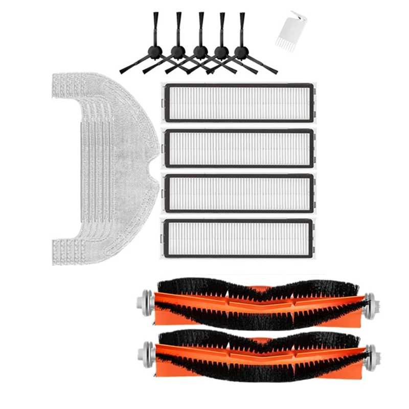 หลักแปรงด้านข้างกรองผ้าซับและถุงเก็บฝุ่นชุดเปลี่ยนสําหรับ Dreame Bot Z10 Pro L10 Plus เครื่องดูดฝุ่นหุ่นยนต์