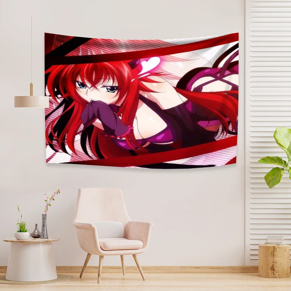 3X5FT Kawaii High School DxD Tapestry Decorative Painting Canvas Wall Posters and Art Picture Print Modern Family Bedroom Decor