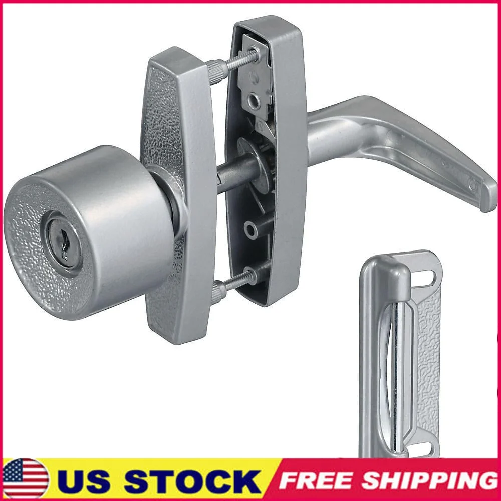 

Universal Knob Latch with Key Easy Installation Durable Aluminum Security Lock Home Office Door Hardware Access Control