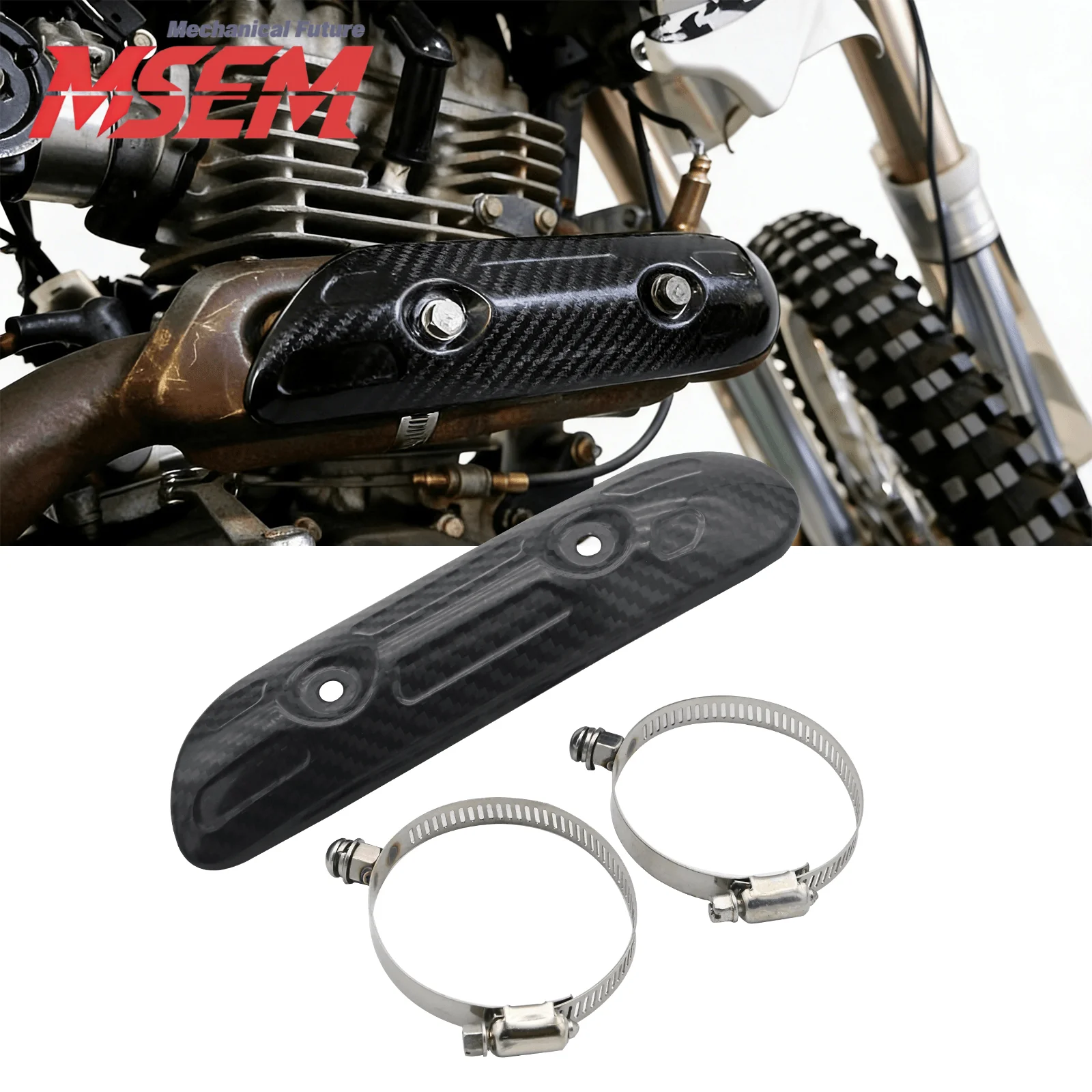 

Термоизоляционный чехол для выхлопной трубы из углеродного волокна для KTM EXC EXCF 2007-2023, Husqvarna FX FE 230 350 450 2017-2023